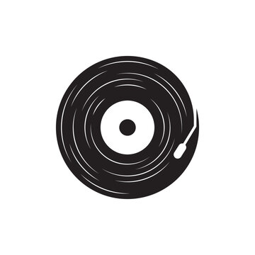 recommend clip art: Vinyl music record icon vector