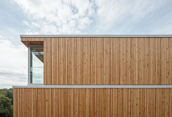 Fototapeta premium wooden fence and blue sky