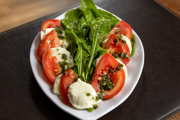 Delicious dish of food served in a restaurant.