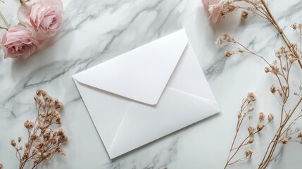 A printable envelope template featuring a modern design, allowing users to customize and print their own envelopes at home