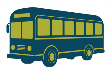 Public bus silhouette vector illustrations
