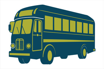 Public bus silhouette vector illustrations