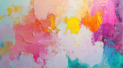 Abstract oil painting with a colorful background Impressionist style abstraction Contemporary surreal artwork suitable for wall decor Hand drawn textured design
