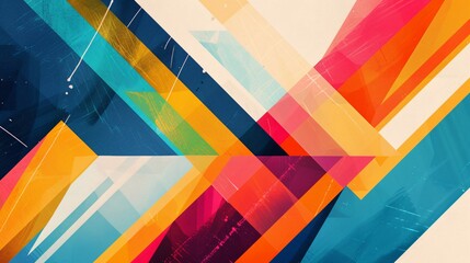 Fototapeta premium Abstract Geometric Composition with Vibrant Colors