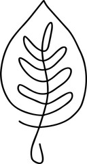 Leaf illustration with single continuous line.