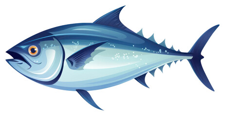 Obraz premium PNG Tuna fish animal white background seafood.
