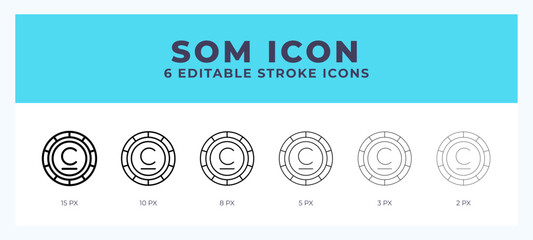 Som line icon vector illustration. Trendy styles.