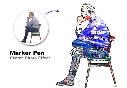 Marker Pen Sketch Photo Effect