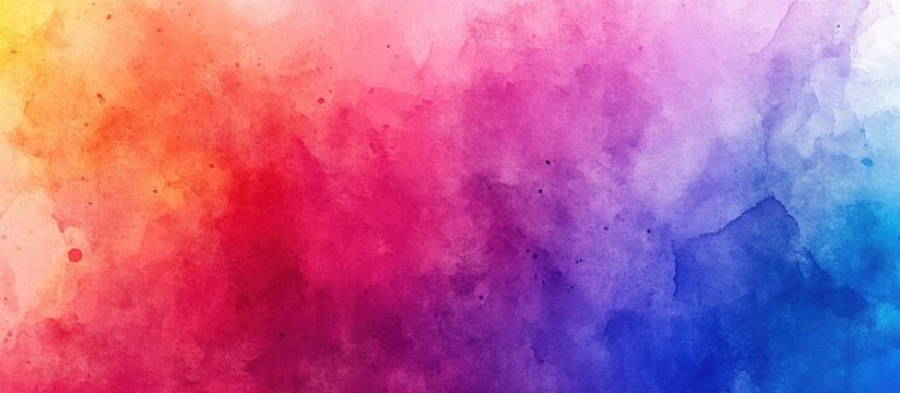 Vibrant abstract background featuring a colorful gradient with textured watercolor effects A modern multi hued design showcasing dynamic variations in color and noise