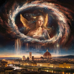 An artwork inspired by the great masters of the Renaissance, blending classical elegance with a contemporary twist.