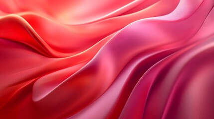 Obraz premium A beautiful abstract background of smooth lines in shades of red and pink, creating an elegant and stylish wallpaper for your design projects