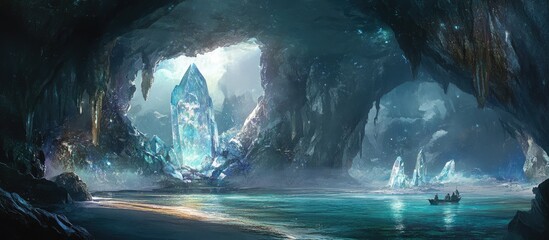 Crystal Insights in a Seaside Cave