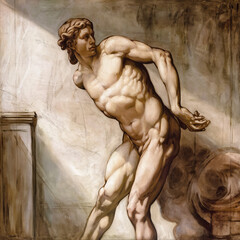 An artwork inspired by the great masters of the Renaissance, blending classical elegance with a contemporary twist.