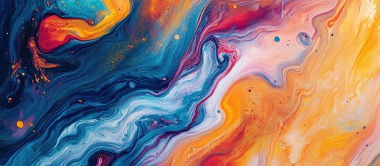 Fototapeta premium Abstract acrylic background featuring a marble effect Paint stroke texture on paper suitable for web and game design Grunge mud art with macro detail of hand painted canvas artwork Surreal smear d