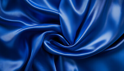 Fototapeta premium blue satin silk fabric texture background