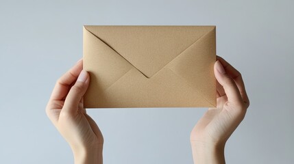 Fototapeta premium An envelope folding technique that creates a unique pocket for invitations or announcements, providing an elegant presentation