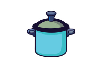 Modern Pressure cooker vector art illustration 