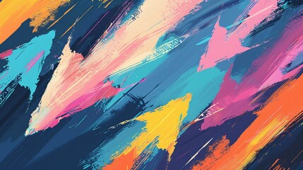 Obraz premium Abstract Art Colorful Brush Arrows Strokes Painting Background