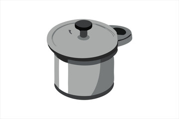 Modern Pressure cooker vector art illustration 