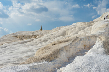 Pamukkale lime springs are the most famous tourist destination in Turkiye.