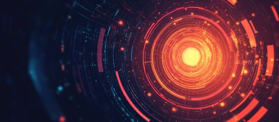 Abstract concentric radial geometric design element