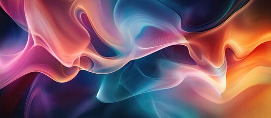 Obraz premium Surreal abstract infinite backdrop featuring elegant unconventional design with fluid colors and distorted shapes