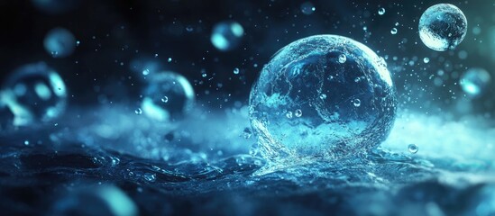 Floating spheres of water