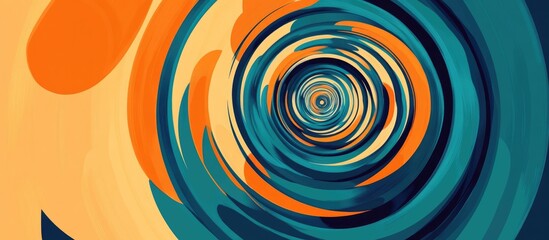 Fototapeta premium Radial geometric design featuring abstract concentric elements