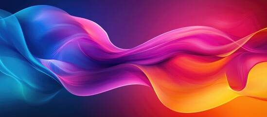 Fototapeta premium A vibrant flowing abstract background featuring waves of color