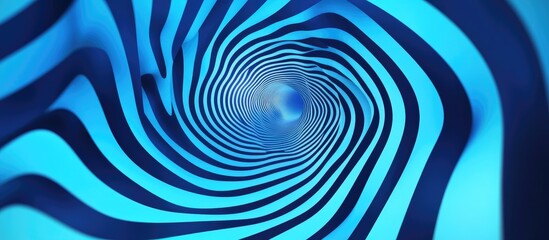 Surreal 2d background in vivid blue for creative designs evoking a mind bending experience Features modern psychedelic elements and captivating optical illusions