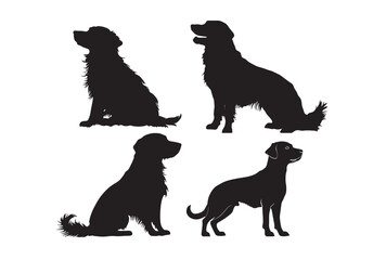 dog silhouette vector