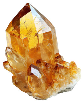 PNG Vibrant citrine crystal gemstone specimen