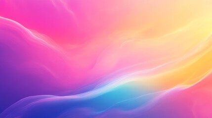 Obraz premium A soft, abstract background with flowing lines in shades of pink, yellow, and blue.