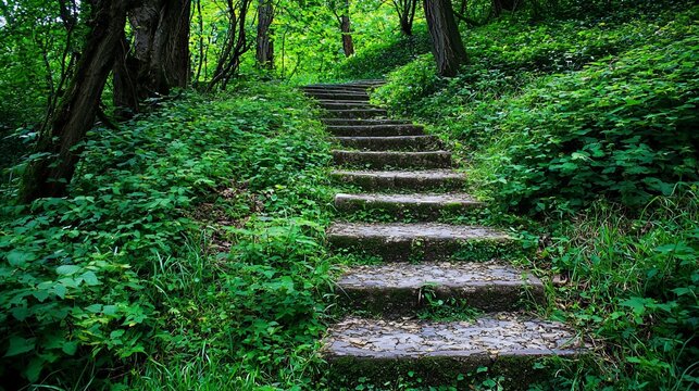 A forest where self-improvement is a path that becomes clearer and more beautiful with each step taken