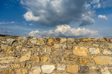 The Rock wall and blue sky