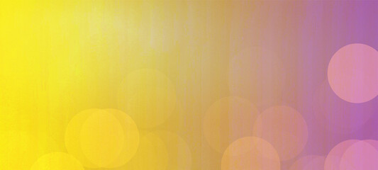 Yellow bokeh widescreen panorama background, Modern horizontal design suitable for Online web Ads, Posters, Banners, social media, covers, evetns and various design works