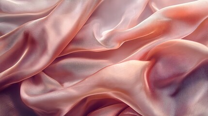 Obraz premium Delicately Draped Silk Fabric with Elegant Texture and Copy Space