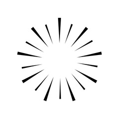 Obraz premium Sunburst, firework round icon