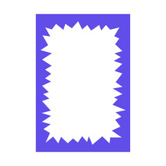 Retro frame with zigzag border