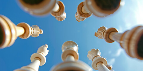 background of wooden chess piece 