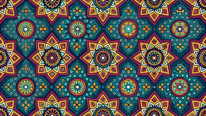 Seamless geometric pattern design with abstract symbols, texture, background, pattern, symbols, seamless, geometric
