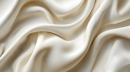 Fototapeta premium Elegant Fabric Folds in Soft Neutral Tones with Ample Copy Space