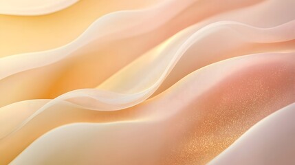 Fototapeta premium Soft Gradient Background in Warm Peach and Gold Tones with Elegant Smooth Waves and Copy Space