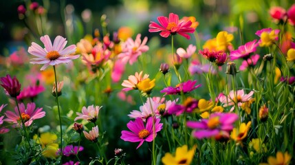 Obraz premium A garden where success is a rare flower, only blooming for those who tend to it with dedication and patience