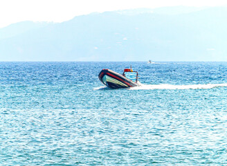 inflatable boat with outboard motor