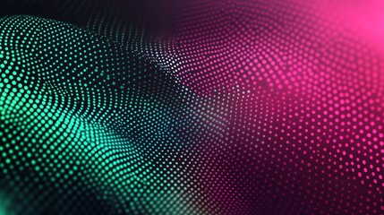 Obraz premium A colorful abstract background with a wave pattern of small dots.