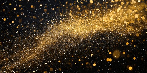 Fototapeta premium Gold glitter texture or golden sparkle background 