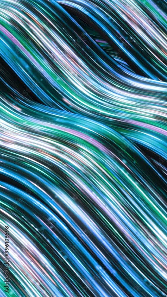 Canvas Prints wavy paths of glowing lines. animation. luminous streams of energy lines along wavy stream. wavy pat