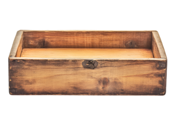 a wooden box with a hole in the middle

