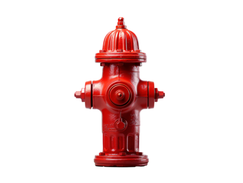 a red fire hydrant on a white background